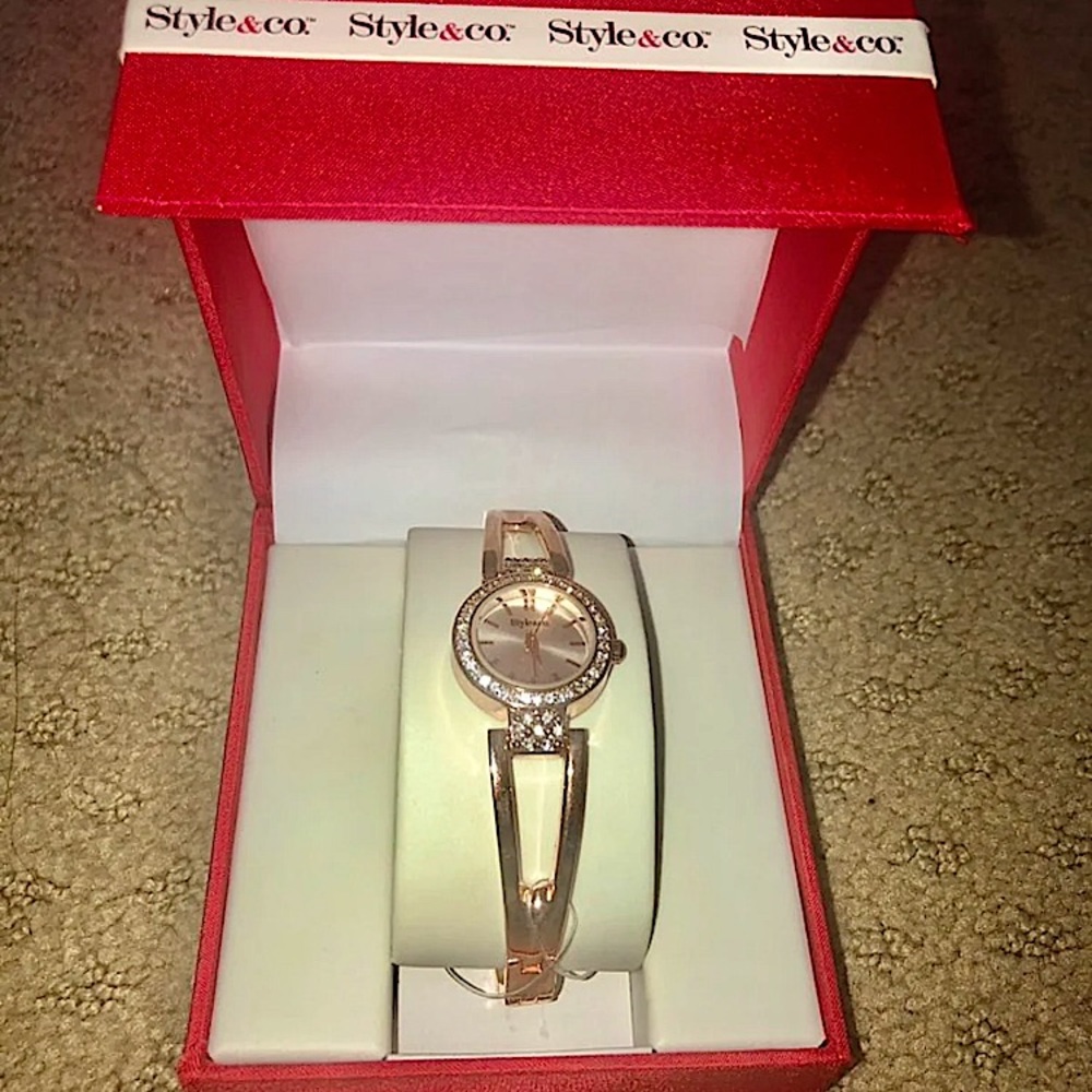 Style&co Women's Rose Gold-Tone Watch